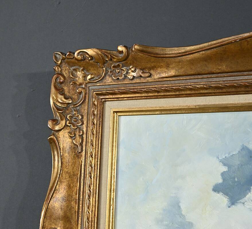 Marine painting “Littoral Breton” signed Marijane le Goaster – 1985