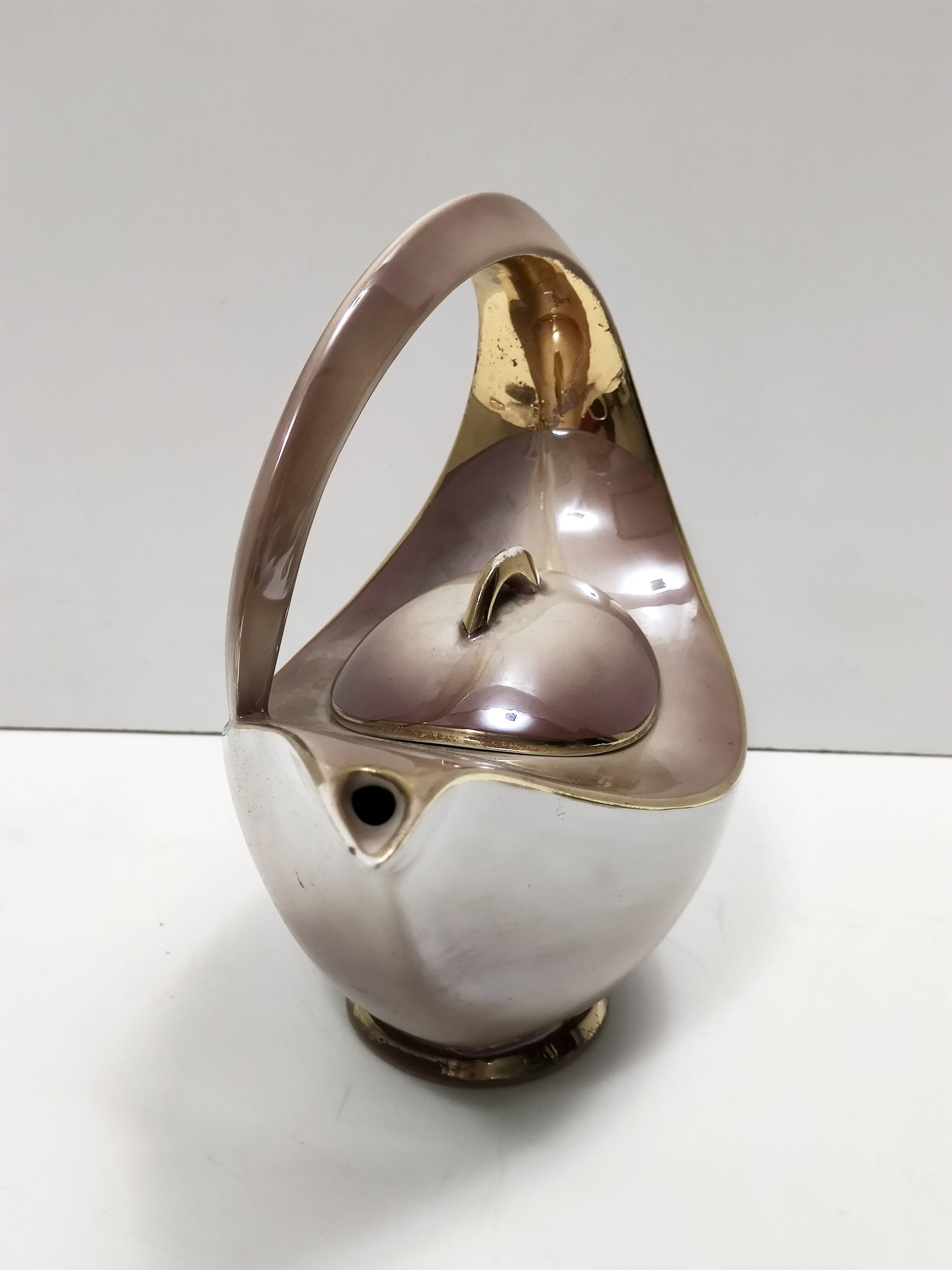 22-Piece Colorful Ceramic Breakfast Set by Italo Casini, Sesto Fiorentino