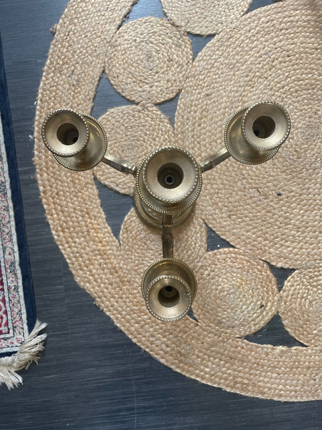 Brass candlesticks 3 branches