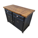 Old workshop furniture workbench tray two doors two drawers