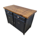 Old workshop furniture workbench tray two doors two drawers