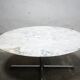 Vintage oval marble table produced by Roche Bobois