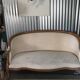 Louis XV style three-seater basket sofa