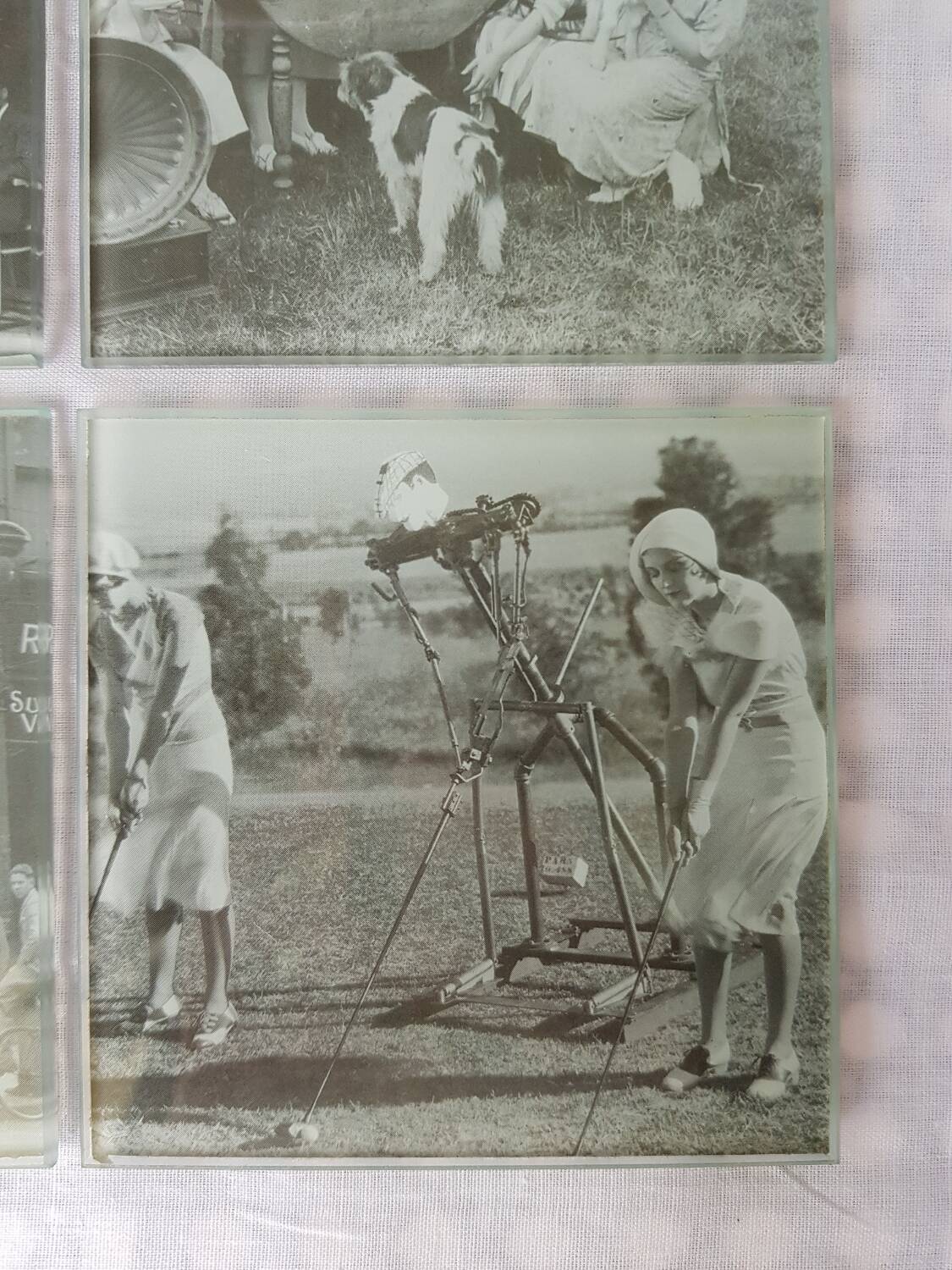 6 sous-verres en verre vintage.