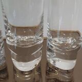 Six Pitagora model glasses designed by Marco Zanuso for Arnolfo di Cambio.