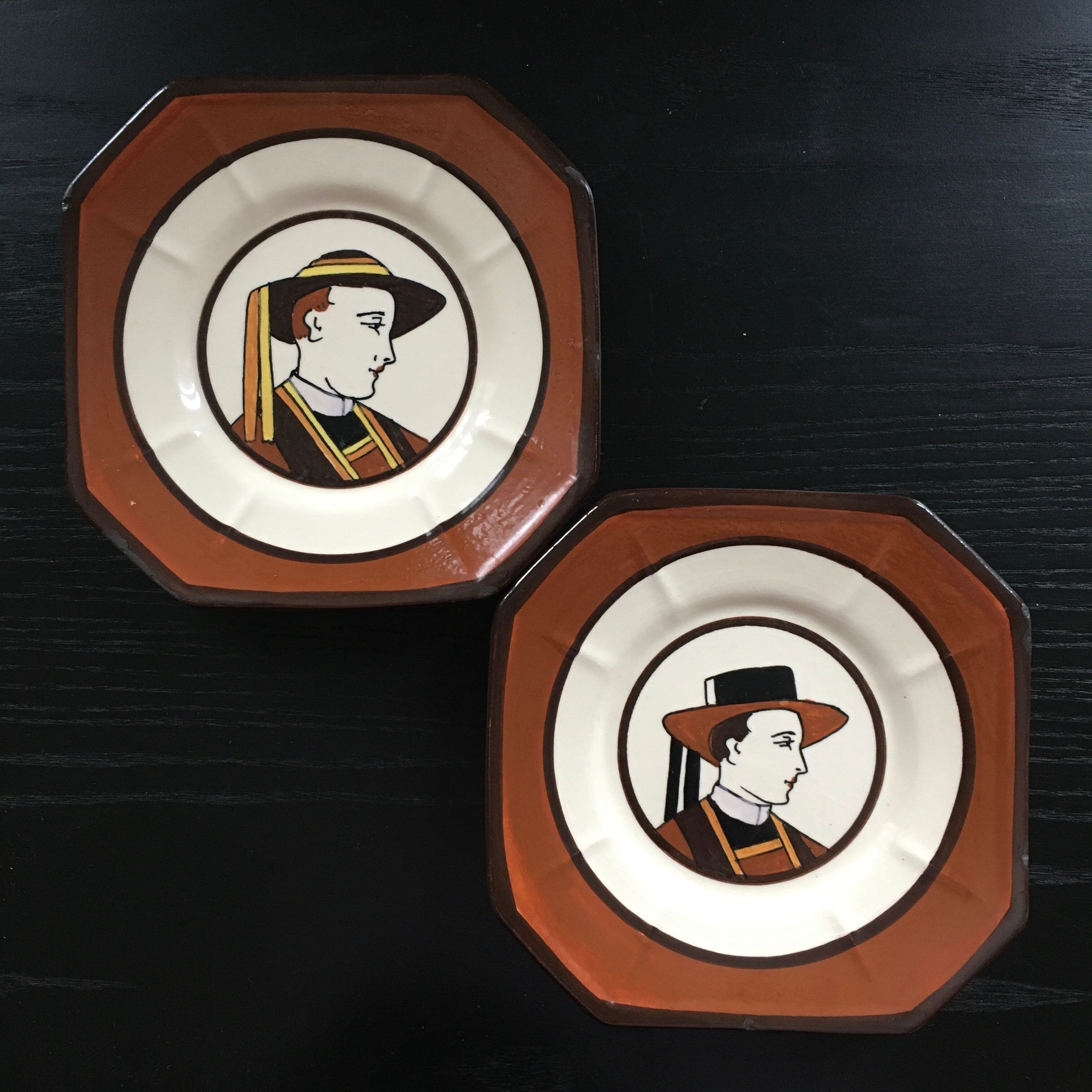 Pair of HB Quimper plates