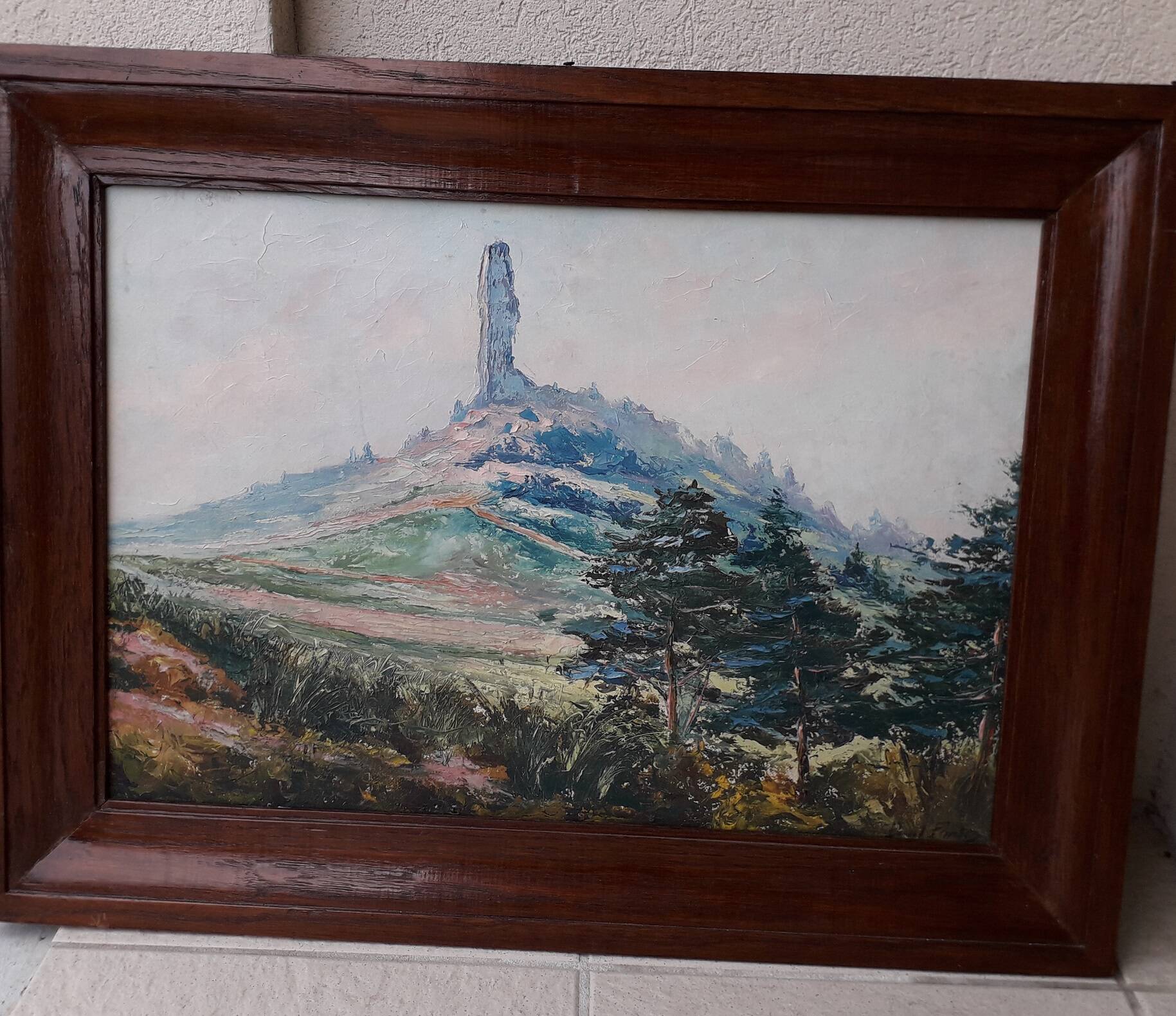 Tableau paysage signé