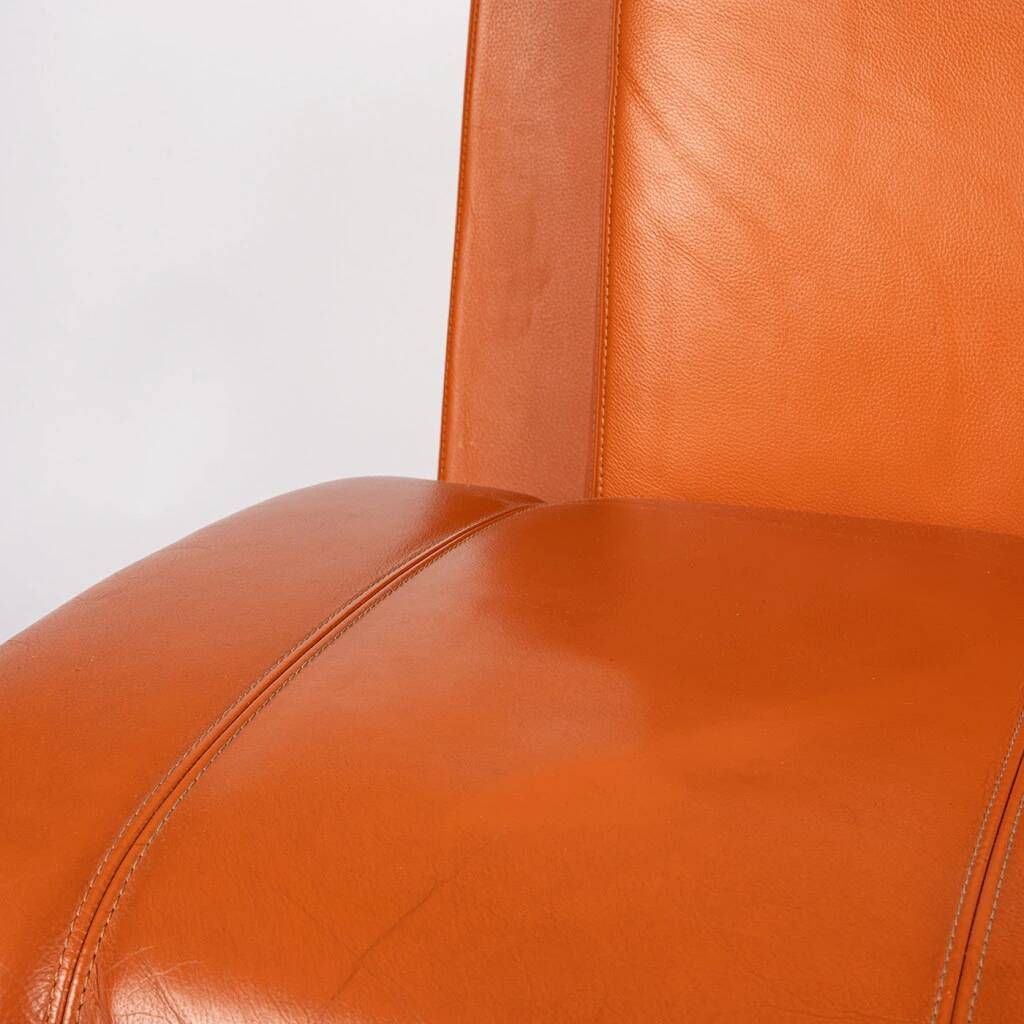 A unique armchair made of genuine leather and designed by the luxury Italian brand Moroso.