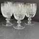 5 engraved crystal glasses