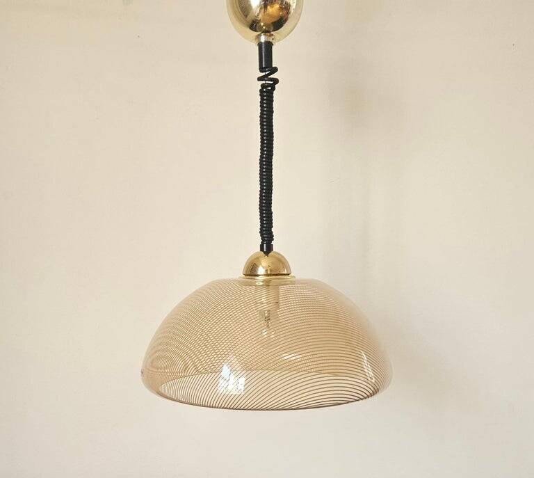 Midcentury Rare Pendant Guzzini, Luigi Massoni, Italy, 1970s
