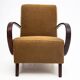 A pair of Art Deco armchairs by J. Halabala from the 1930s, Czech Republic.