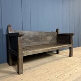 Antique Spanish chestnut wood bench from the 18th century