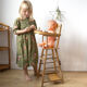 Vintage wooden doll high chair