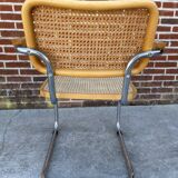 Cesca model design chair with armrests chrome version