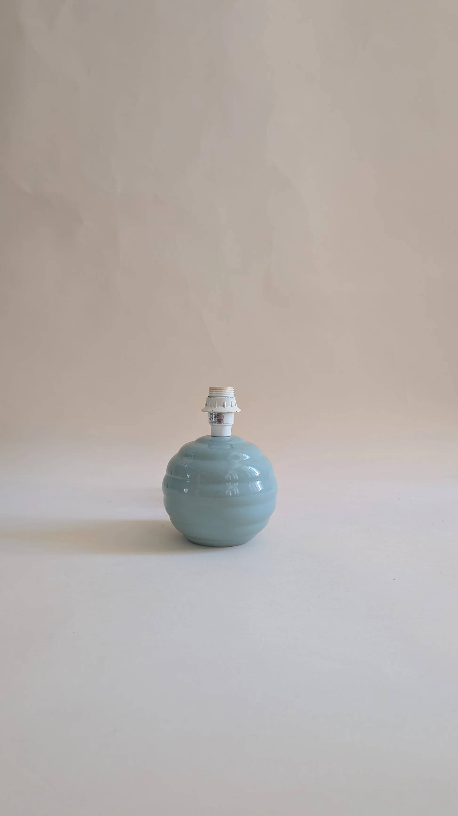Blue ceramic lamp base