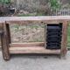 Old solid oak carpenter's workbench