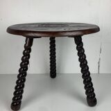 French modernist wood turned bobbin side sable in the manner of Charles Dud