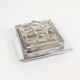 Single 1970s brutalist glass wall sconce by Hillebrand