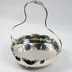 Hallmarked silver-plated metal centerpiece with handle