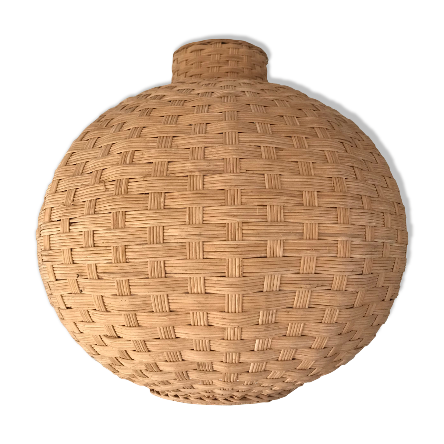 Rattan ball chandelier