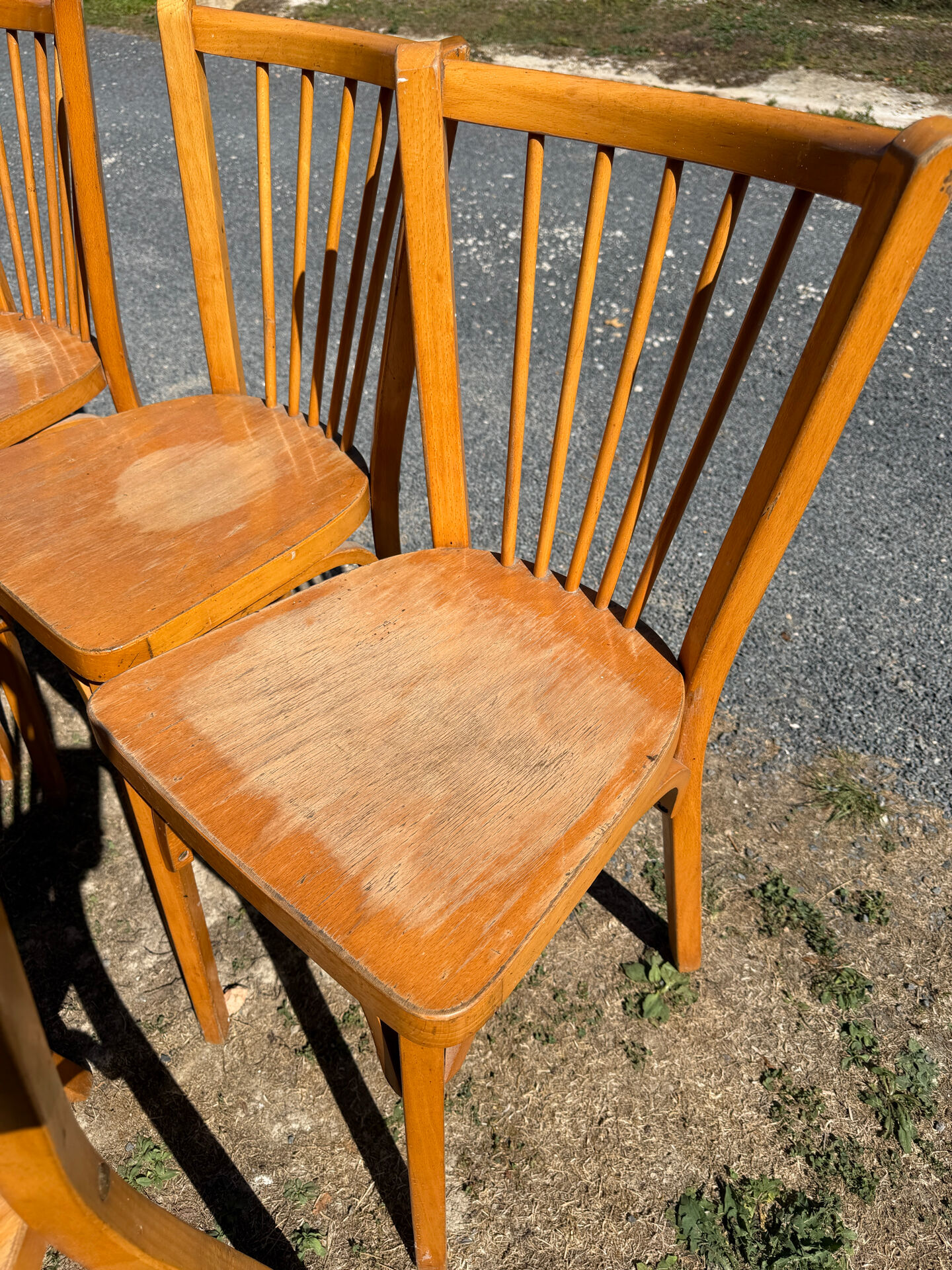 Lot de 6 chaises vintage en bois – Baumann