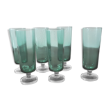 Set of 6 vintage champagne flutes luminarc