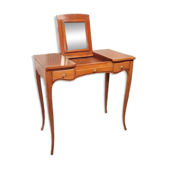 Louis XV style dressing table in cherry wood from the 1950s