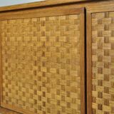 Vintage German Rio sideboard in rosewood, woven finish, Leo Bub, 19
