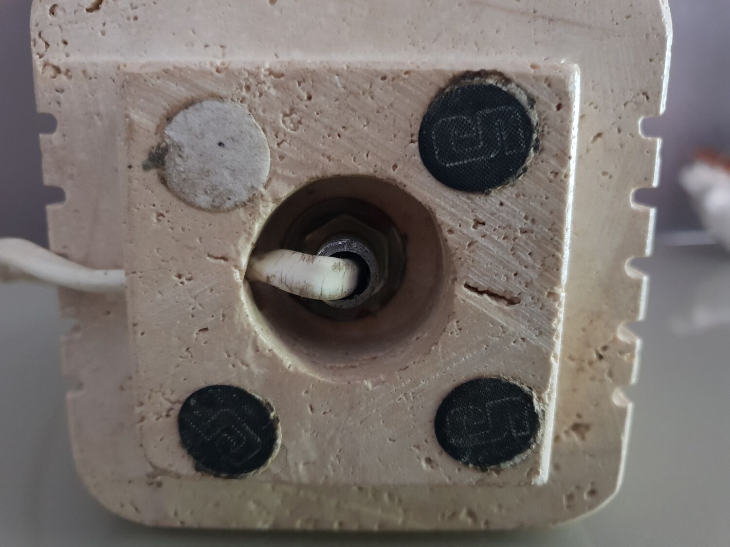 Travertine lamp 1970