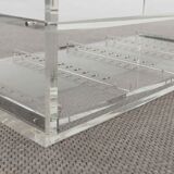 Acrylic coffee table with drawer, plexiglass lucite