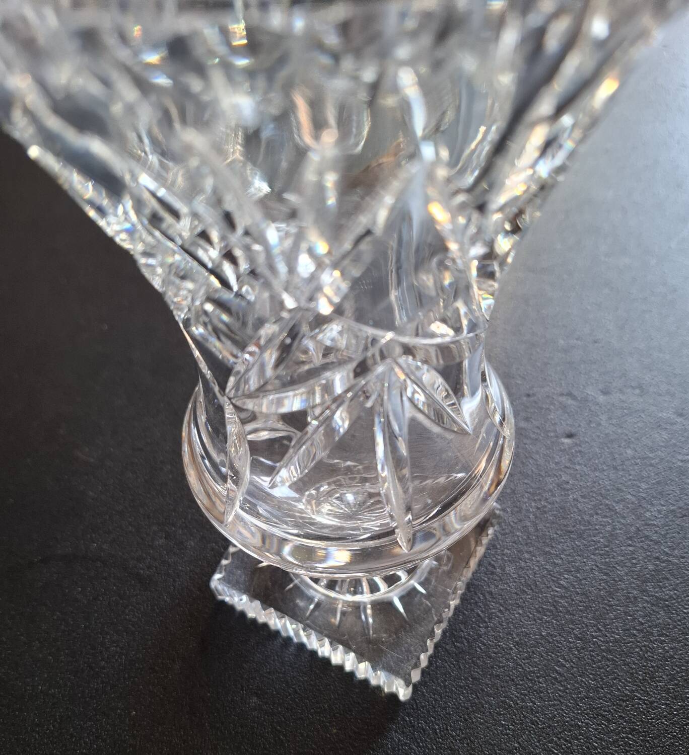 Cut crystal vase from Venice