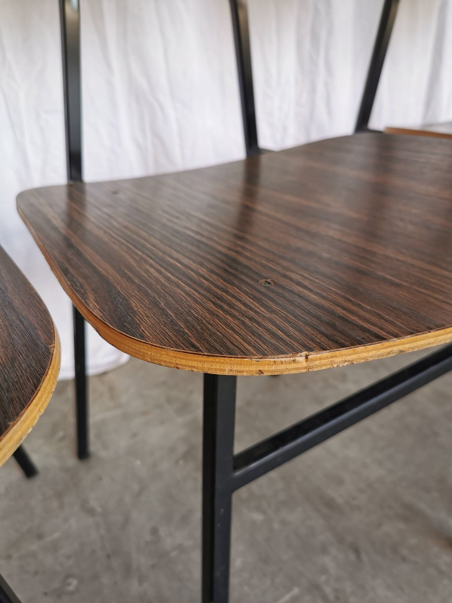 Vintage Industrial School Chairs - STOL Kamnik - 70s Yugoslavia - Set of 4