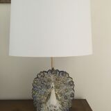 Ceramic peacock lamp from the 70s