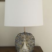 Ceramic peacock lamp from the 70s