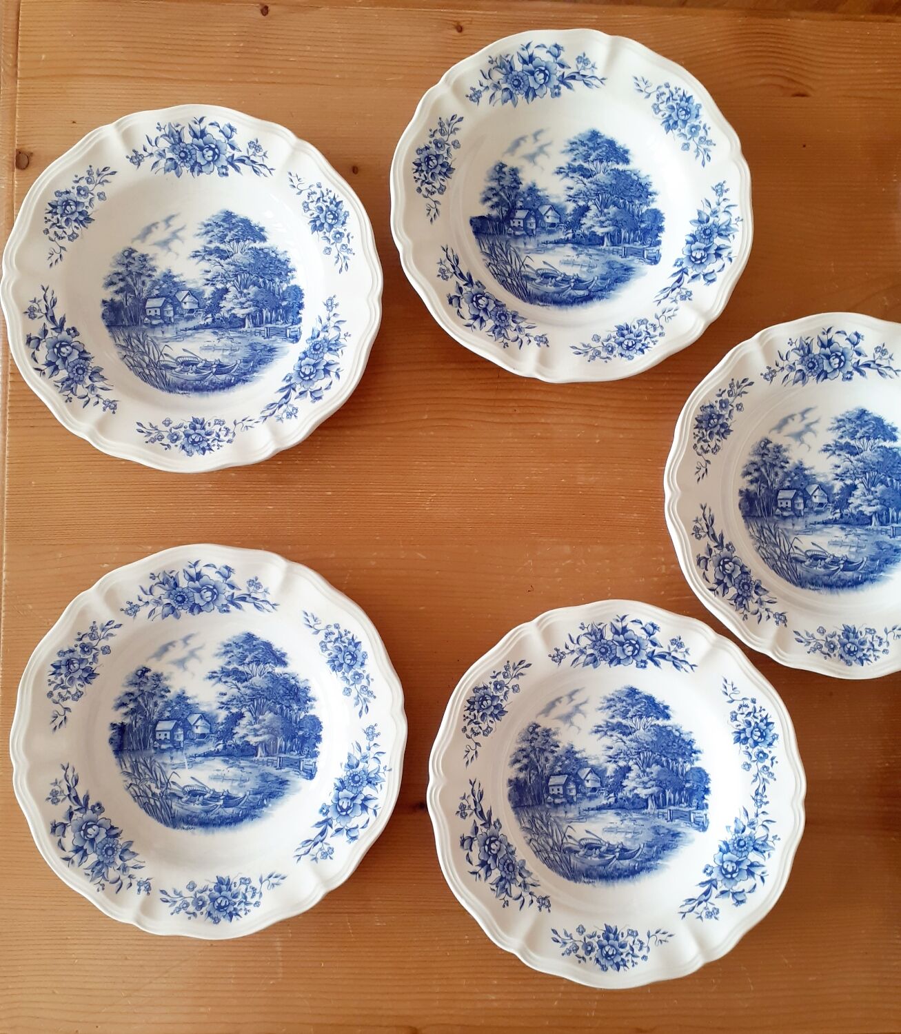 Hollow plates Sarreguemines "romantic"