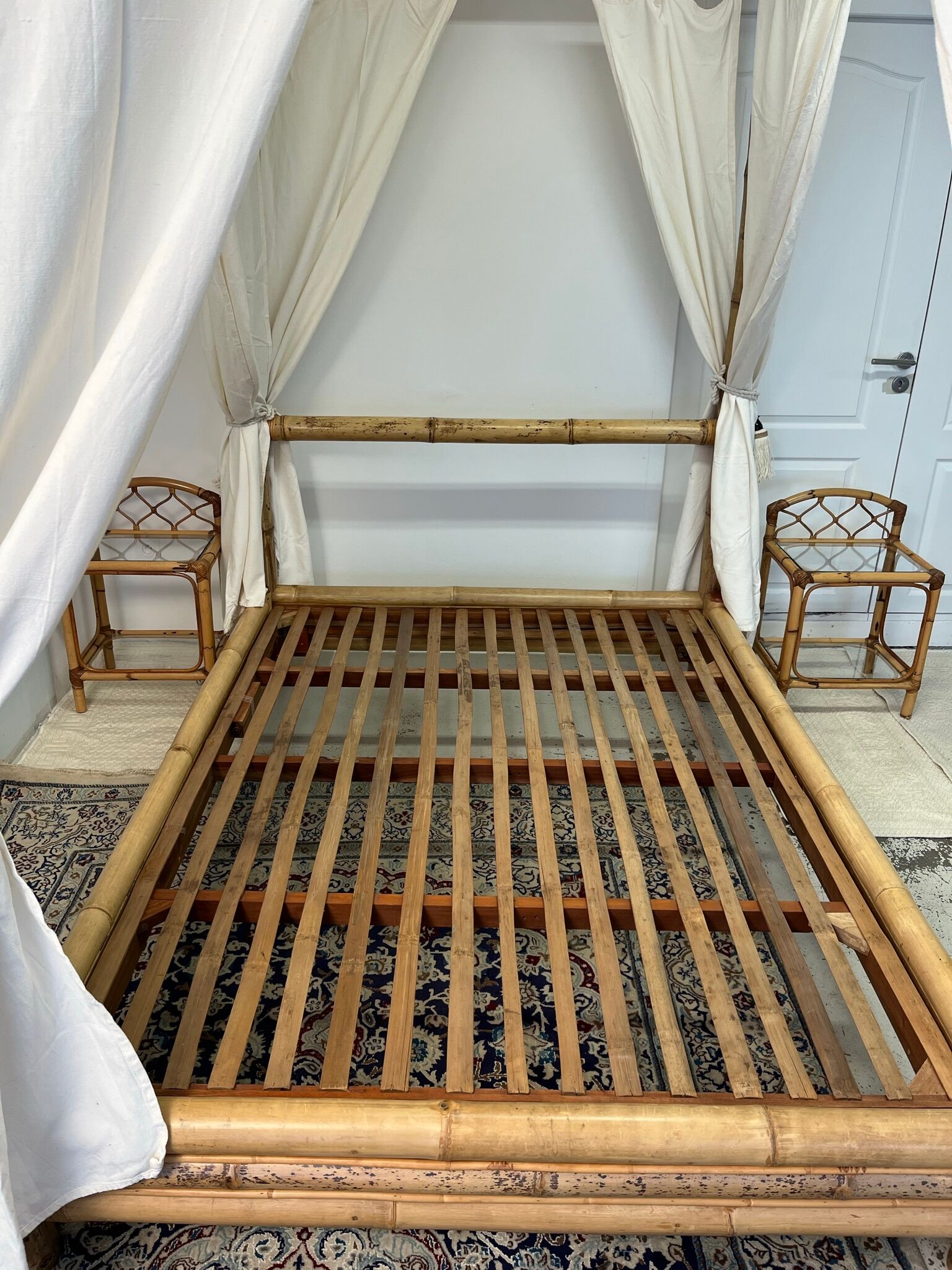 Tabby bamboo canopy bed