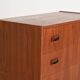 Commode haute en teck et chêne scandinave, années 1960