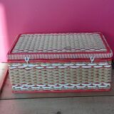 Sewing box rope and scoubidous 60s