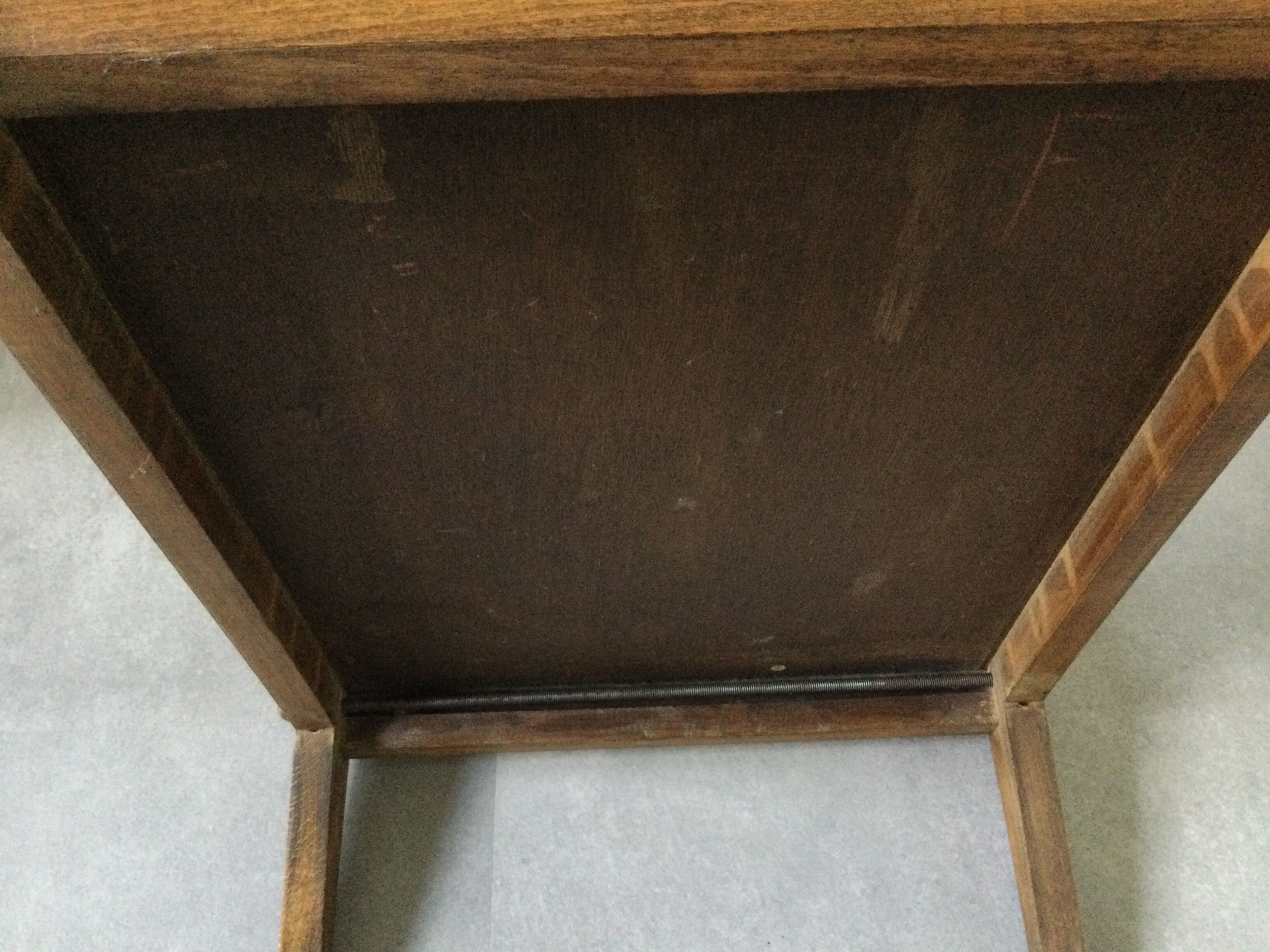 50s wood console art deco style