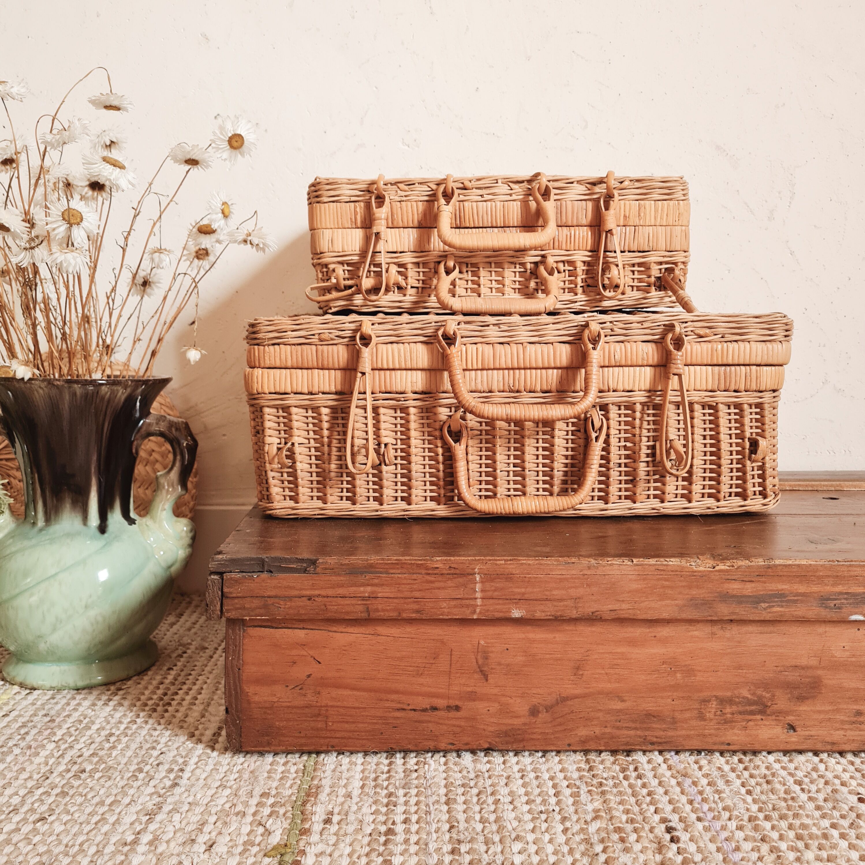 Coffre en bois vintage