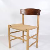 Ensemble de 6 chaises de salle à manger modèle J39 connu sous le nom de « Folke Chair » fabriquées en teck et chêne par Børge Mogensen