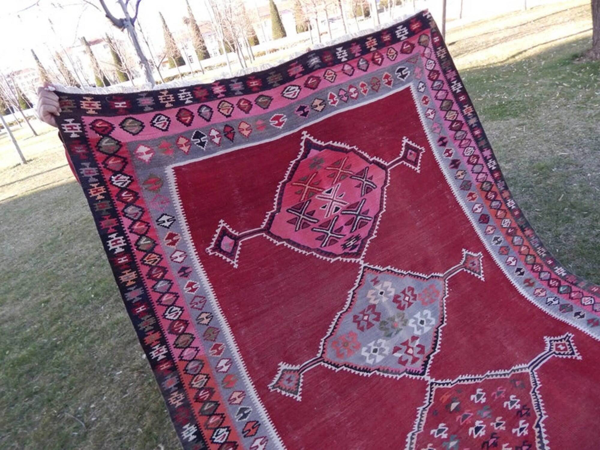 Tapis turc vintage fait main