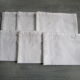 6 old tea towels embroidery of days and monograms