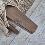 1970s, Danish vintage chair, furniture velour, ash wood, original condition.