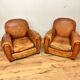 Paire de fauteuils club