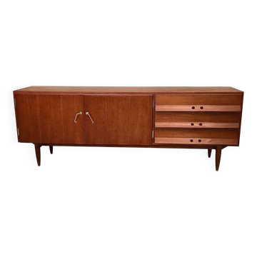Mid-Century Modern Teak sideboard with brass handles, Germany 1960s