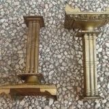 Pair of brass candlesticks, vintage