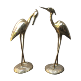 Couple de hérons en laiton