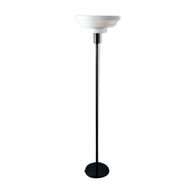 Lampadaire vintage avec abat-jour en forme d'anneau 1970s