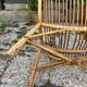 Fauteuil en rotin vintage